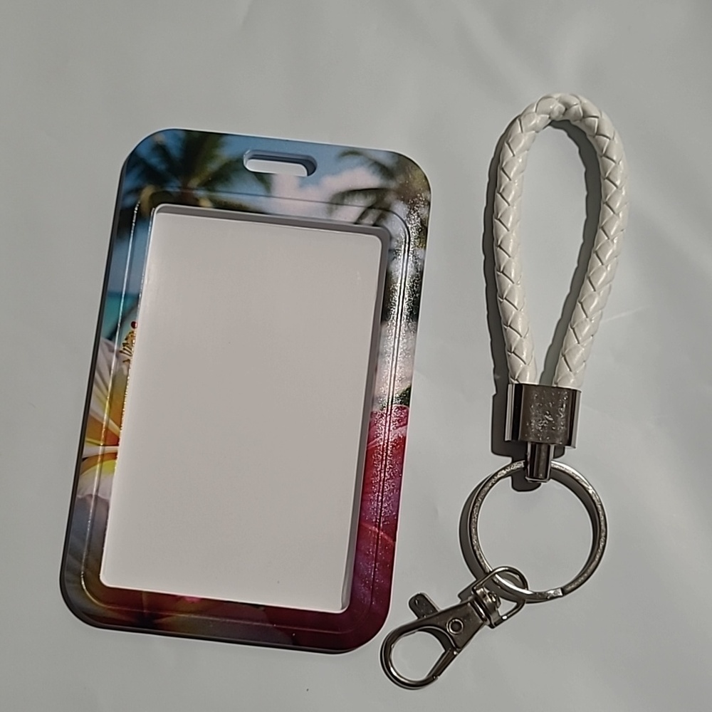 Floral Hibiscus Sunset I.D Photo Card Holder - Picture 2 of 2